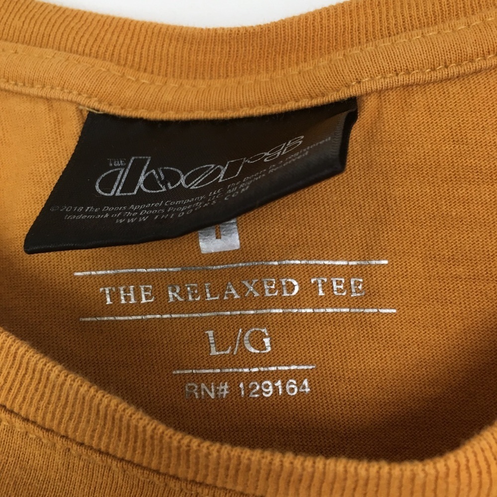The Doors Band T-Shirt Women’s Size Large Mustard Yellow Retro - Picture 6 of 11